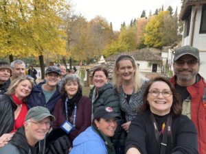 The group along with our guide in the Alhambra in Granada, Spain